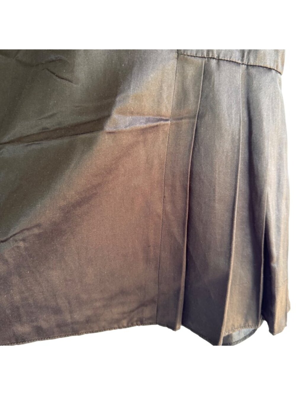 TSE Womens Pleated Black Skirt Size 12 Silk Designer Cocktail Office Career New - Picture 16 of 16